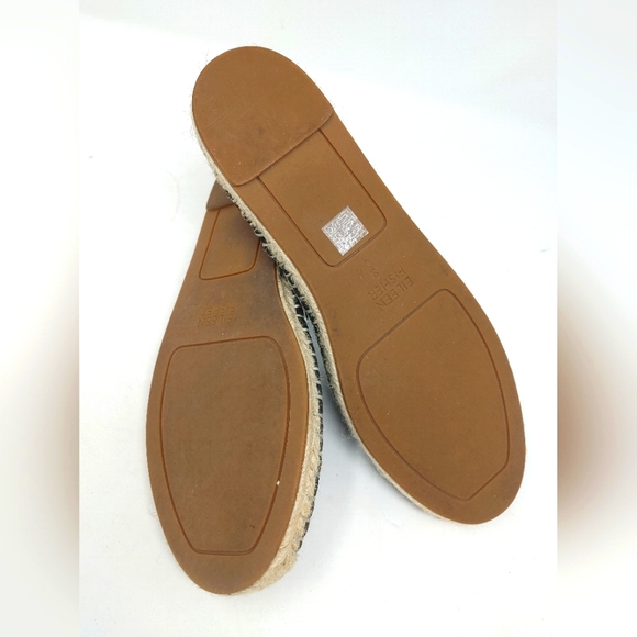 Eileen Fisher Black Suede Espadrille with Back Pull Tab Size 8 - Picture 9 of 10